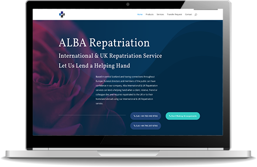 Infinity Designs client - Alba Repatriations